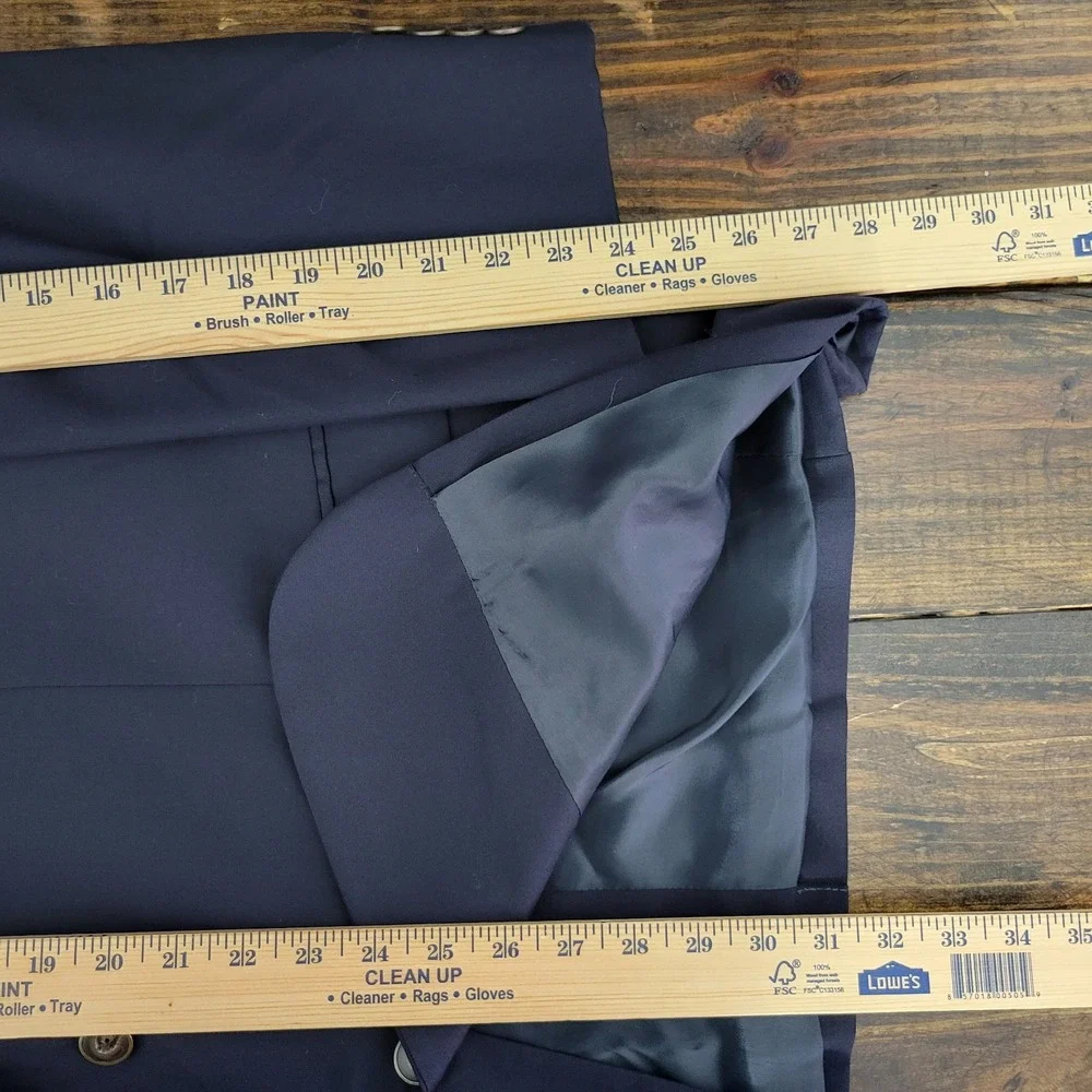 Joseph Feiss Men's Sport Coat‎ Blazer Two Button Navy Blue Wool Size 50R